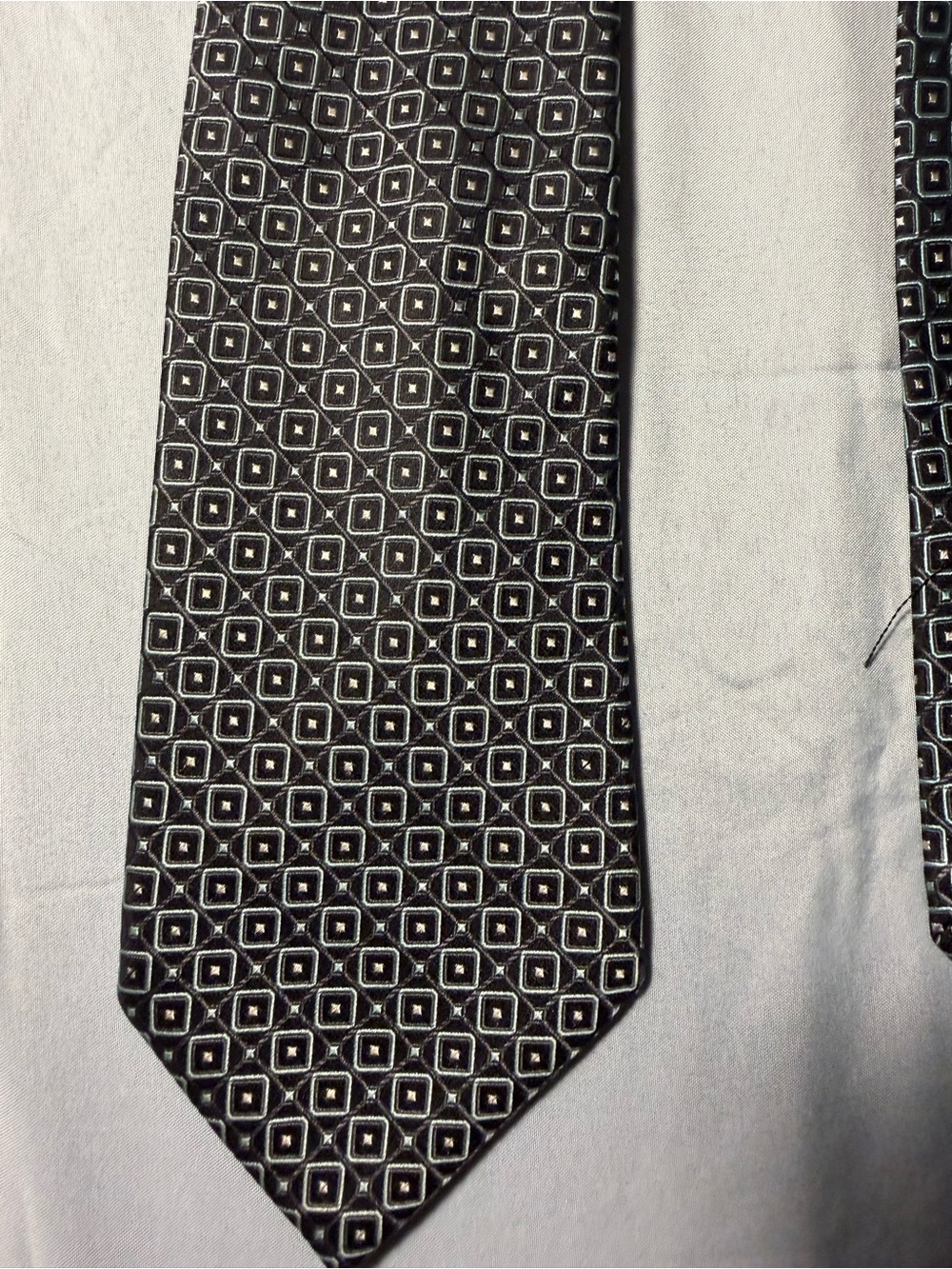 Classic Black Geometric Men's Tie - Hathaway